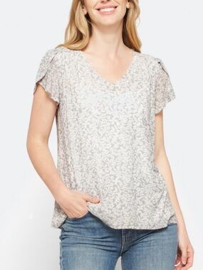 Papermoon Alcott Short Sleeve Knit Top, Like New, Medium